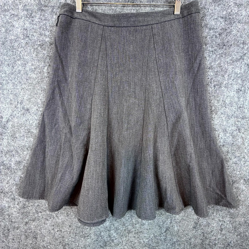 Ingredients Fit & Flare Skirt Womens 12 Gray‎ Stretch Causal Y2K Office Basics